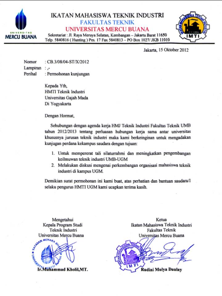 TEKNIK INDUSTRI10_MERCU BUANA: Teknik Surat Menyurat Dalam 