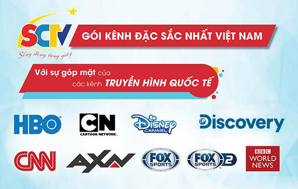 Cập nhật danh sách kênh truyền hình cáp SCTV ở Bến Tre