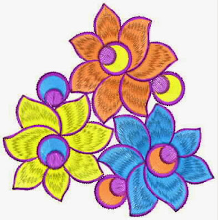 N elegante blomme Stiksweis