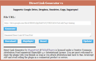 google, drive, dropbox, onedrive, sugarsync, copy.com sendspace, depositfiles, scribd, indowebster direct download link generator