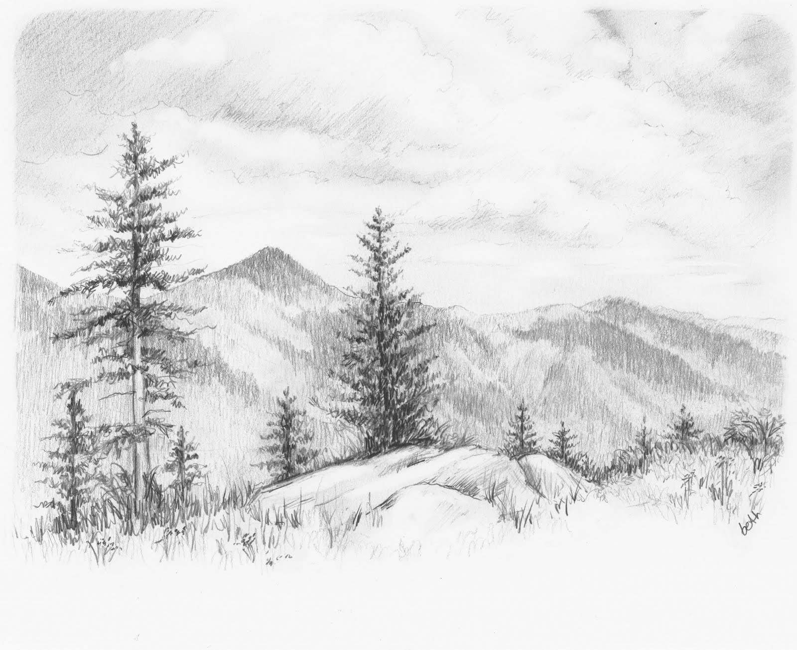 Pencil Drawing Pictures Of Nature | Drawing Pictures