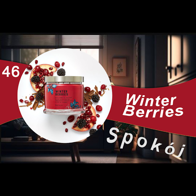 🕯️ [46] Świeca w słoiku z 3 knotami Winter Berries  25-45 h