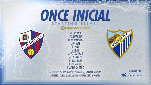 Huesca - Málaga, alineaciones oficiales