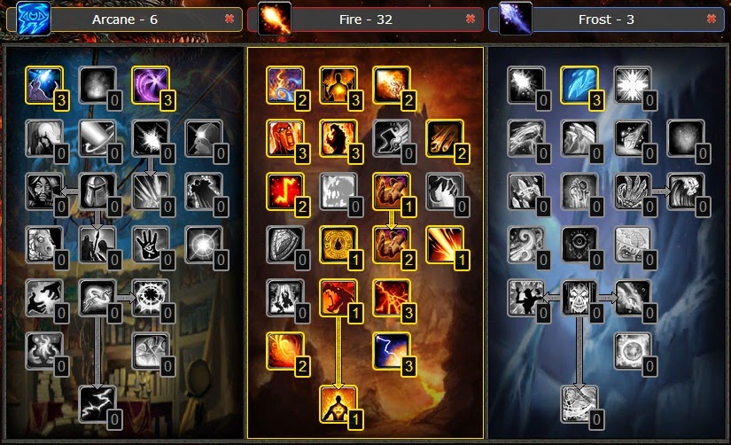 PVE - DPS FIRE MAGE TALENT GUIDE & GLYPHS WOW CATACLYSM 4.3.4
