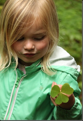 Elsie with clover at GWagen Campout