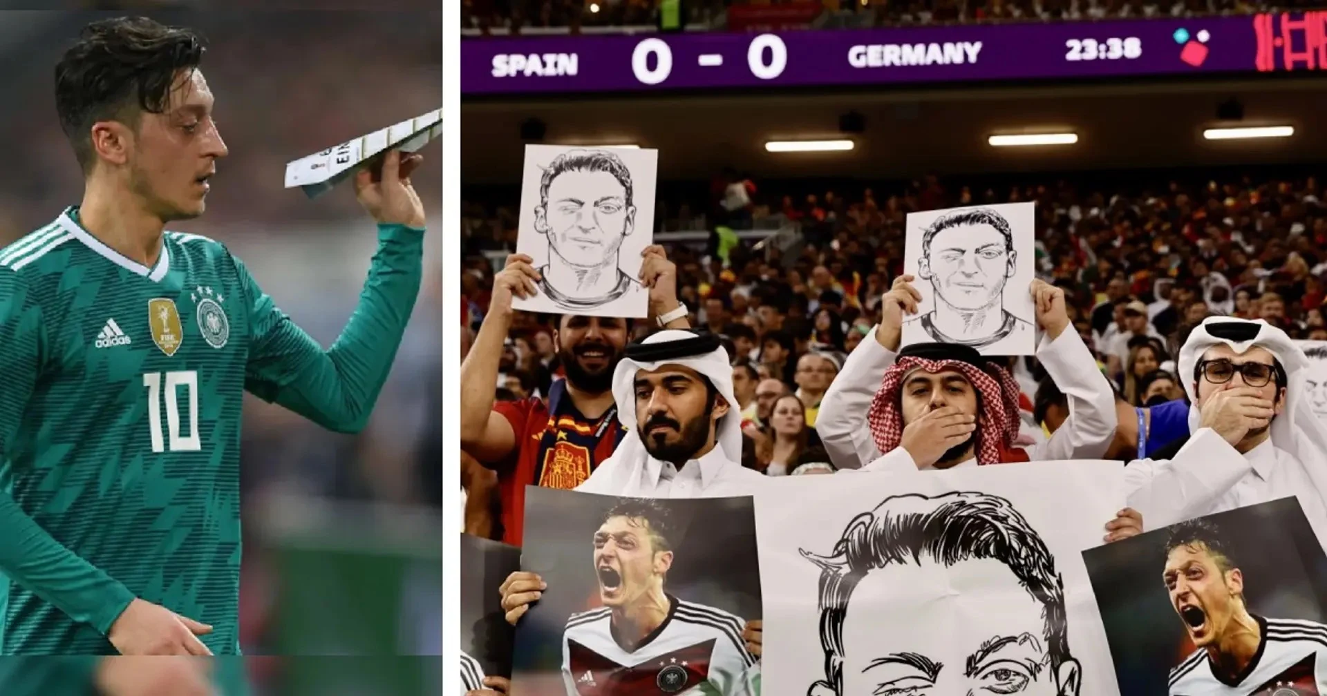 Why fans protested with Ozil's pictures during Germany vs Spain