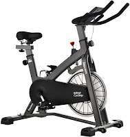 MEVEM Magnetic Indoor Cycling Bike, spin bike features reviewed include 35 lbs flywheel, belt drive, infinite adjustable resistance