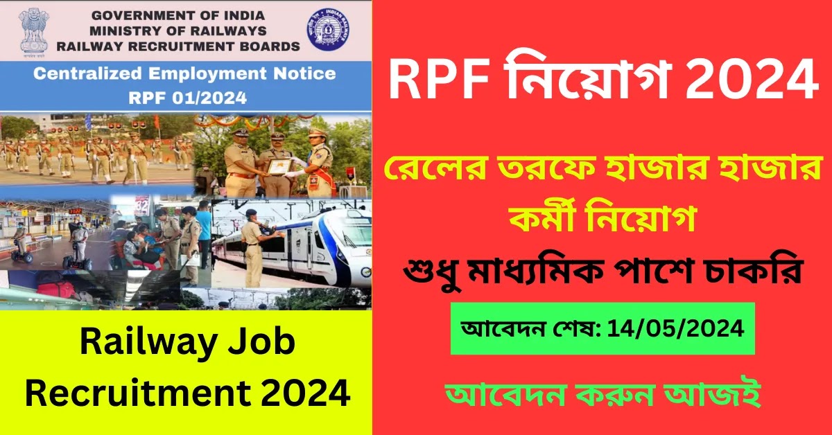 Railway Job Recruitment 2024 || রেলের তরফে হাজার হাজার কর্মী নিয়োগ, শুধু মাধ্যমিক পাশে চাকরি