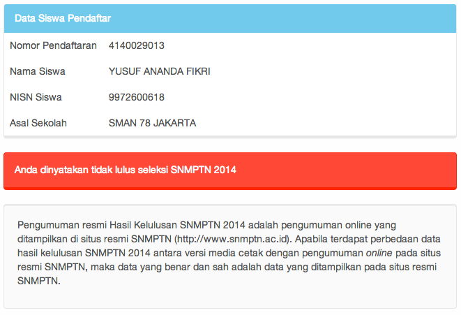 Cerita Perjuangan Kelas XII: SNMPTN 2014