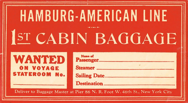 luggage tag, vintage graphic