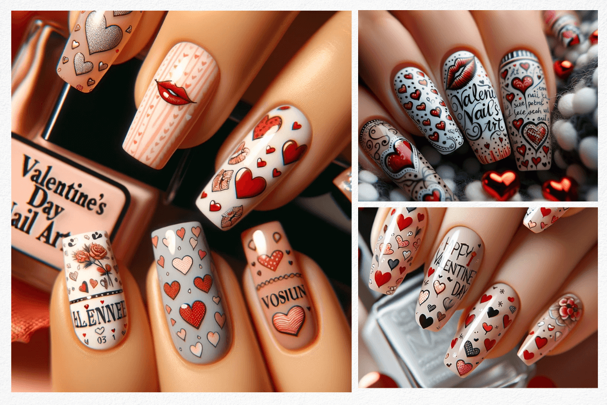 Walentynkowe Nail Art