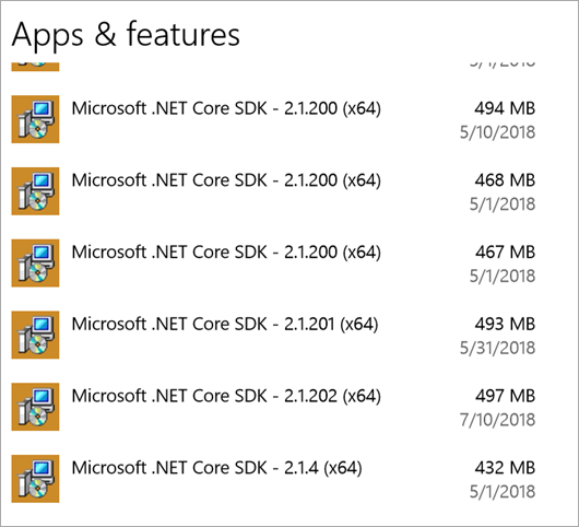 .NET Core SDKs