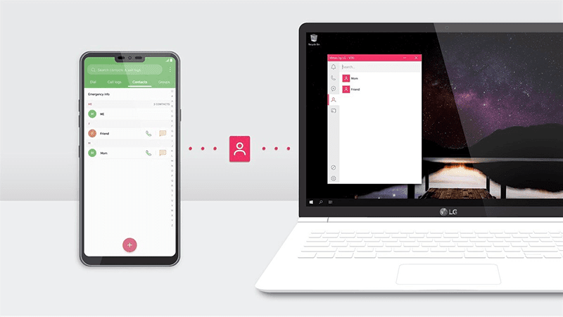 Virtoo allows you to answer calls, texts, mirror your phone screen on your PC