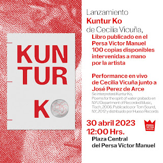 Cecilia Vicuña realizará performance gratuita en Persa Victor Manuel para lanzar su libro de poesías “Kuntur Ko”