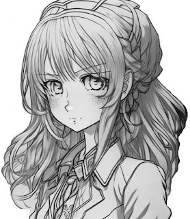 coloring page anime girl