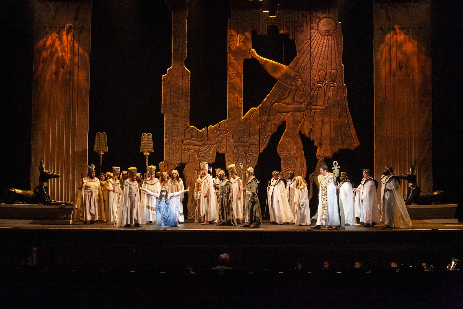 IN REVIEW: the Judgment Scene in Opera Carolina's April 2022 production of Giuseppe Verdi's AIDA [Photograph by Mitchell Kearney Photography, © by Opera Carolina]