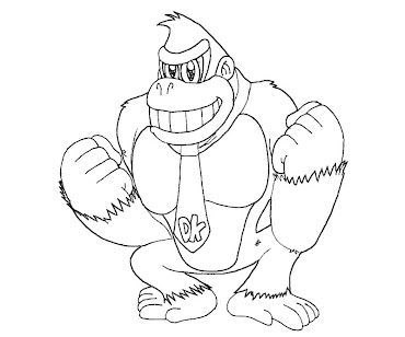 #5 Donkey Kong Coloring Page