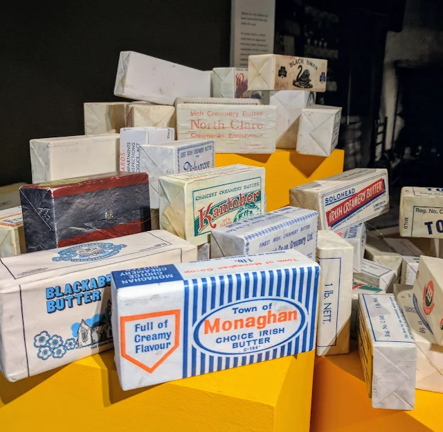 Display of butter from the Butter Museum in Cork City Ireland