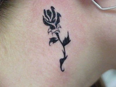 Labels neck rose flower tattoo rose flower tattoo on neck tatto rose