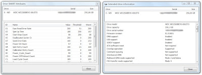 Screenshot HDD Health S.M.A.R.T. Parameter und Festplatten-Infos