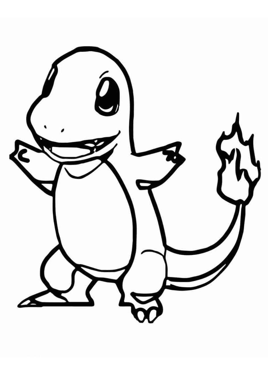 Charmander Coloring Pages - Free Pokemon Coloring Pages