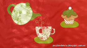 Delantal patchwork, delantal, patchwork, puzzles de tela, hora del té, ideas para regalar