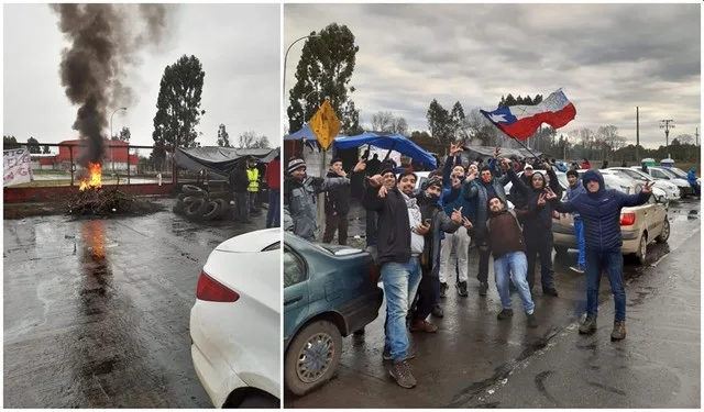 Trabajadores Mafrisur fuera de la planta