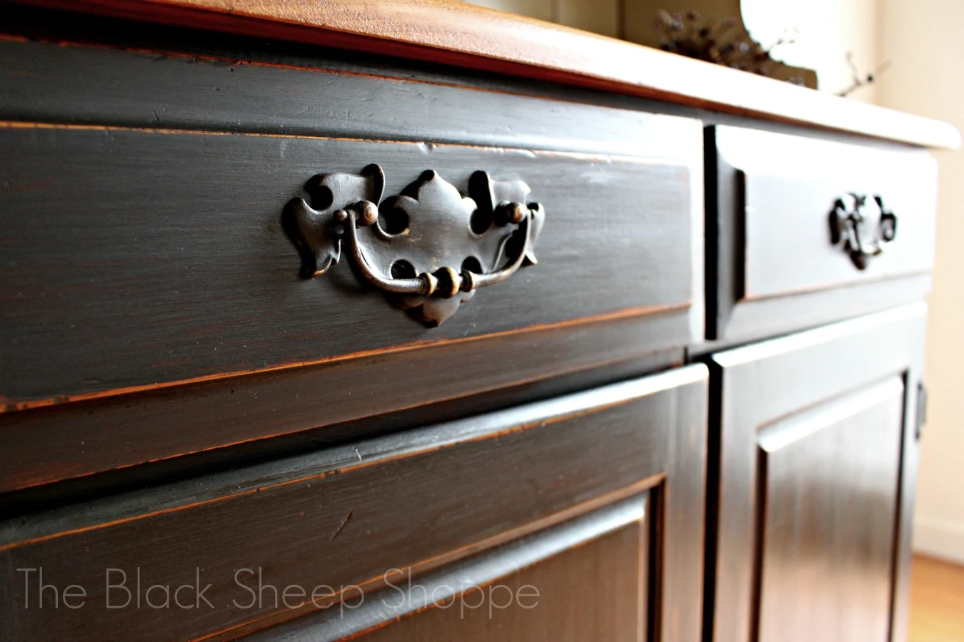 Painted bat wing drawer pulls