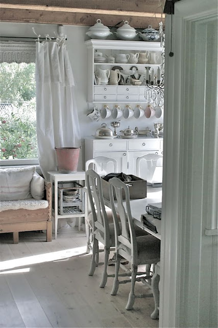 Swedish style interior design in farmhouse kitchen - found on Hello Lovely Studio