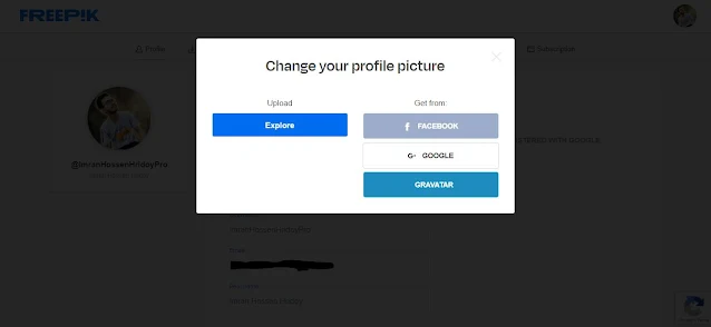 Change your profile picture FreePik.com