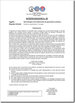 2 Interrogazione n. 26 Senio enrgia