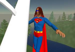 Cyberspace-3d virtual reality-Superman reporting