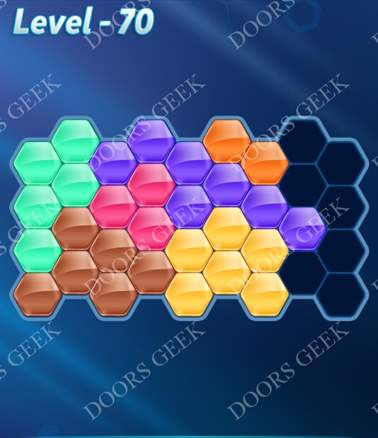 Block! Hexa Puzzle [7 Mania] Level 70 Solution, Cheats, Walkthrough for android, iphone, ipad, ipod