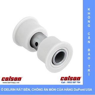 Bánh xe PU đỏ càng bánh xe inox 304 | 2-3308SS-944 | Ổ nhựa Delrin