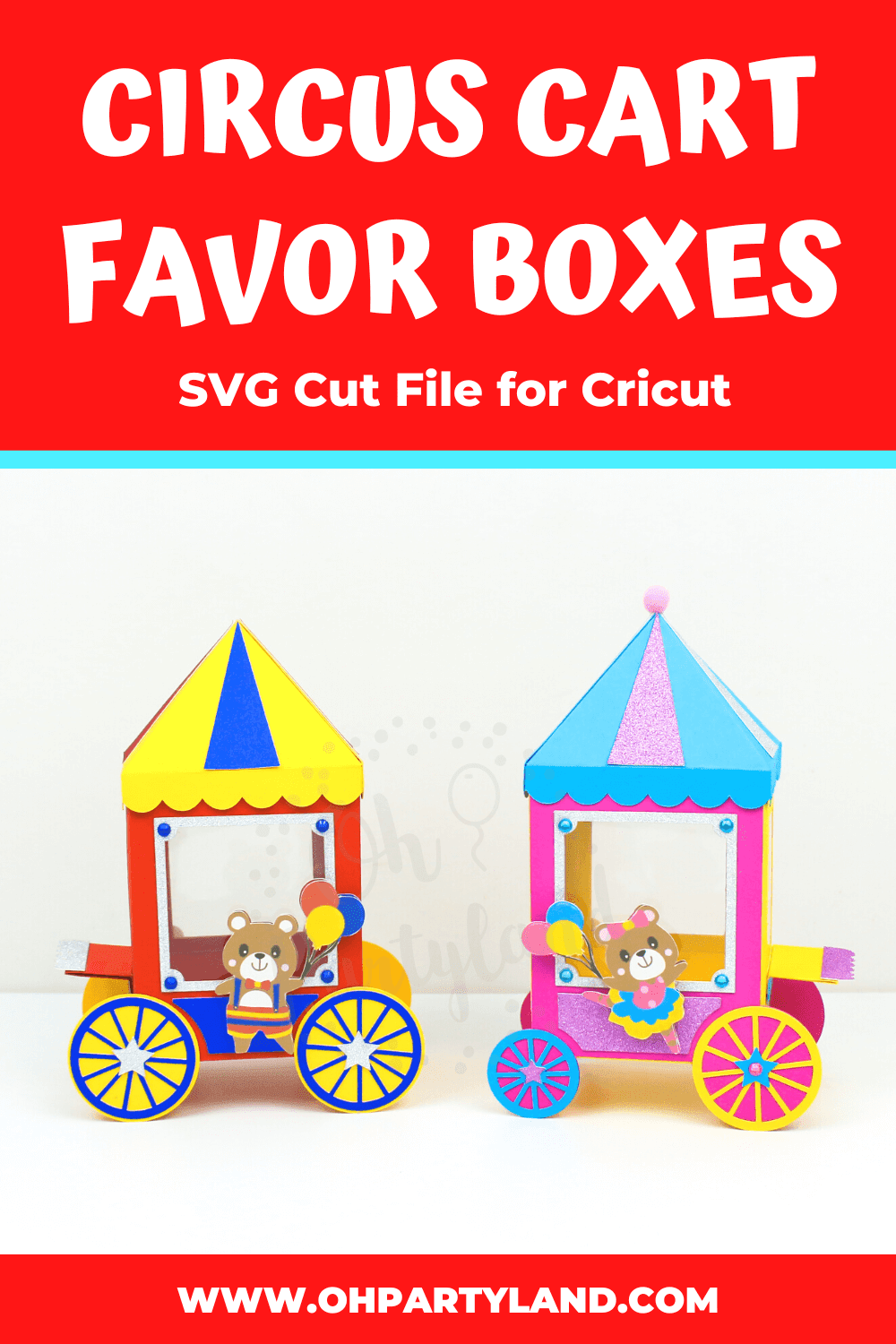 circus cart favor boxes