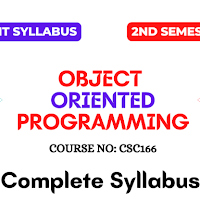 Object Oriented Programming Syllabus: B.Sc. CSIT 2nd Semester (2080)