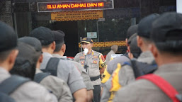 Polresta Bandar Lampung Laksanakan Apel Pergeseran Pasukan Pengamanan Pemilu 2019