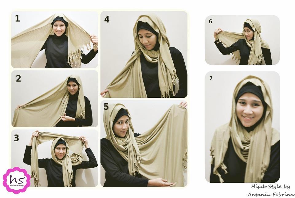 Hijab Tutorial Masa Kini, Trend Cara Memakai Jilbab 2013 