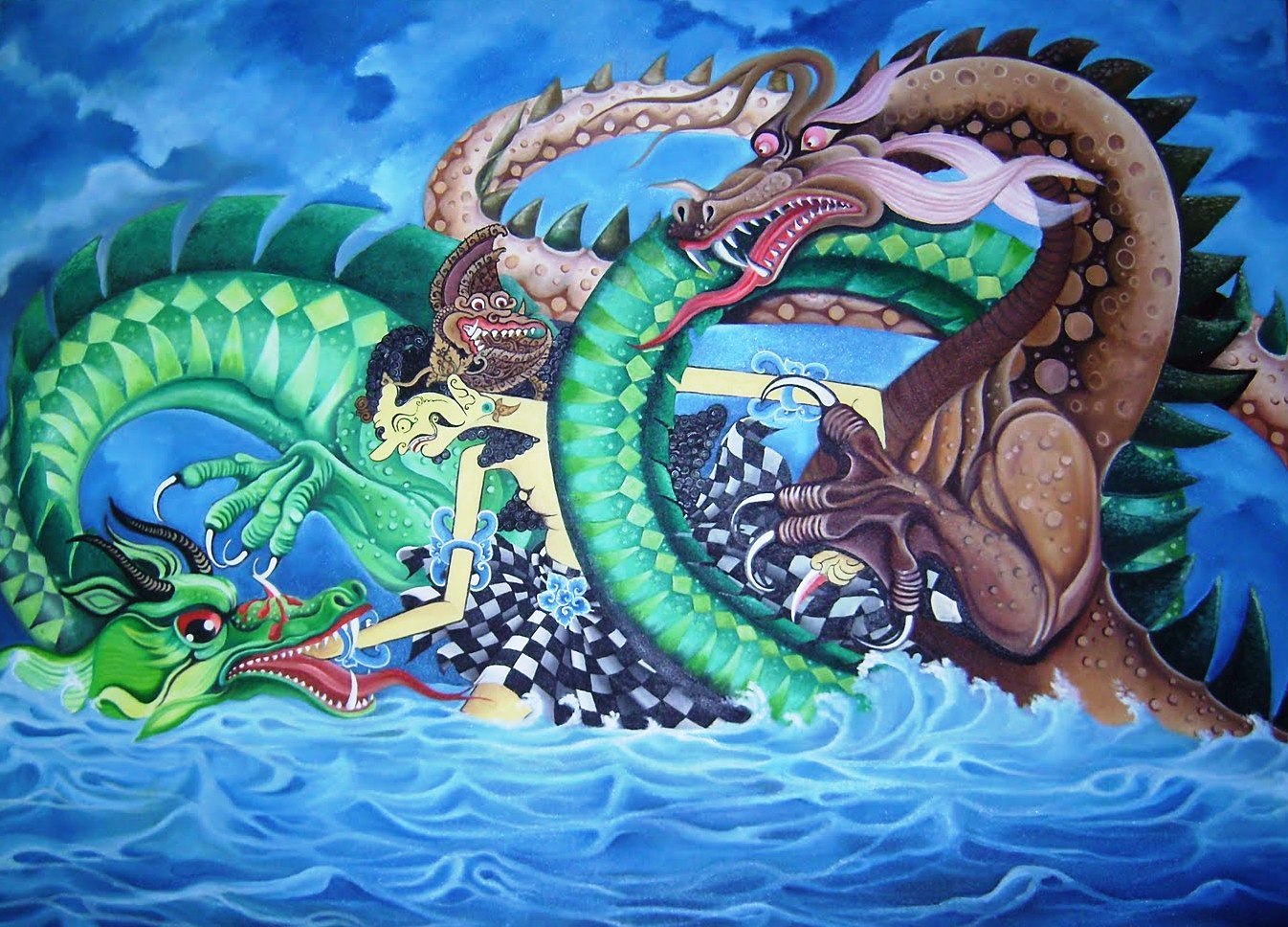 Galery Lukisan  Lukisan  Wayang Dan Naga 
