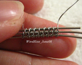Weaving with 29ga stainless steel wire is quite manageable