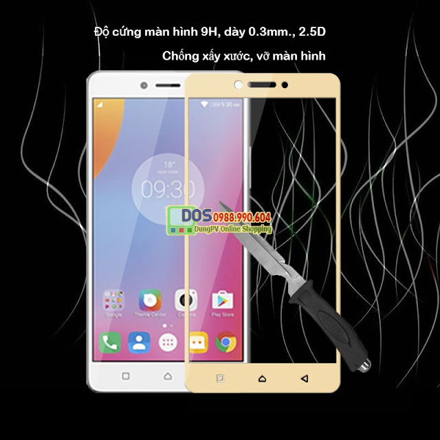 Miếng dán cường lực lenovo k6 note cho máy màn hình cong 