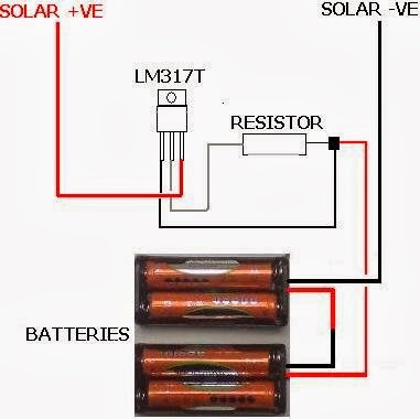  Solar Battery Charger with LM317 Circuit Diagram