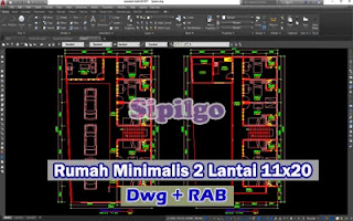 Rumah Minimalis-2-Lantai-11x20-Meter-Format-Autocad-01