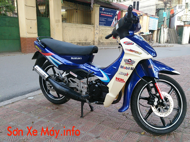 Sơn xe Xipo màu xanh Gp cực đẹp