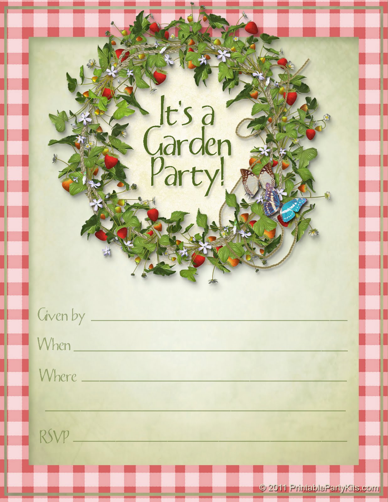 Garden Party Invitation Templates