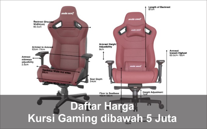 daftar harga kursi gaming dibawah 5 juta