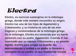 significado del nombre Electra