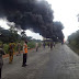 See how This Tanker Catches Fire Along Lagos-Ibadan Expressway (Photos)