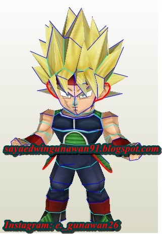 Dragon Ball Chibi Gohan SSJ Free Papercraft Download P anime  - Chibi Super Saiyan Gohan Paper Model