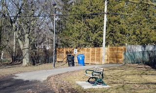 Paved path ends at Wallingford Road.